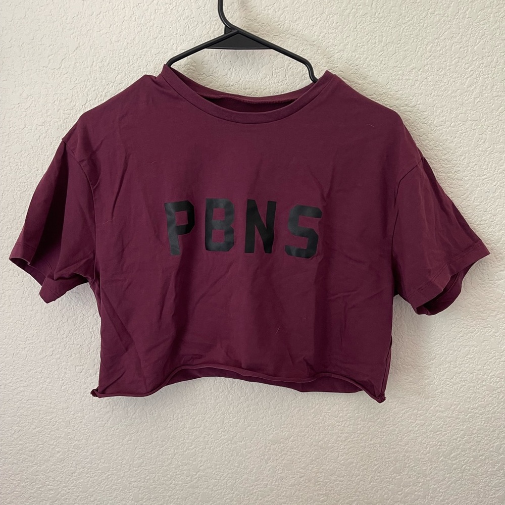 Alphalete Burgundy Cropped PBNS Tee